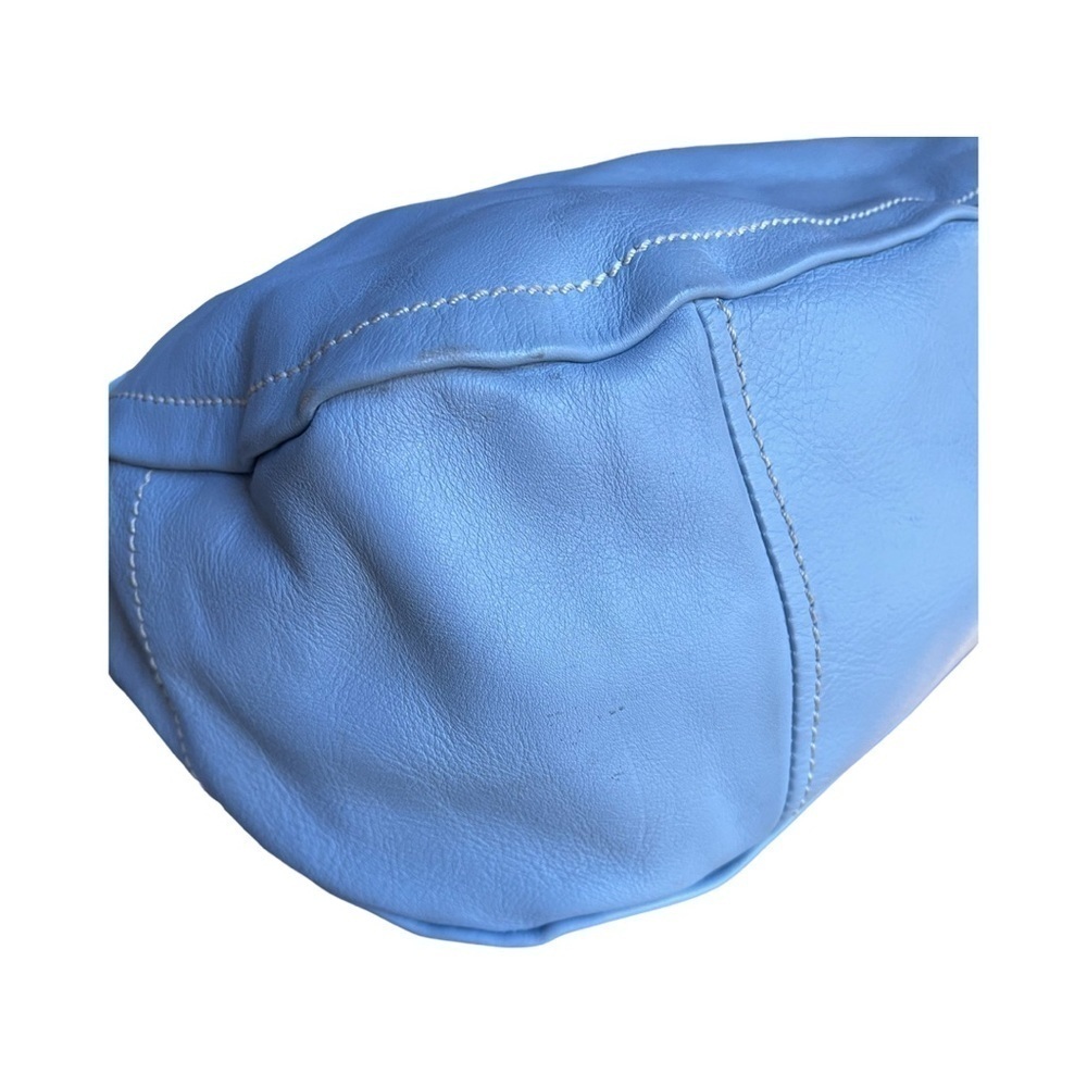 Prada Vitello Daino Blue Leather Hobo Bag - Picture 7 of 14